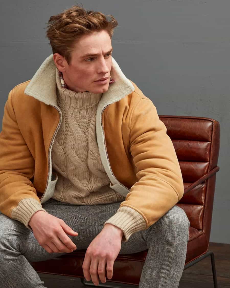 warm mens bomber jacket