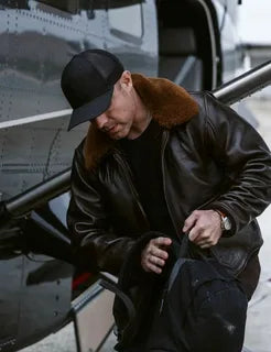 leather flight jacket