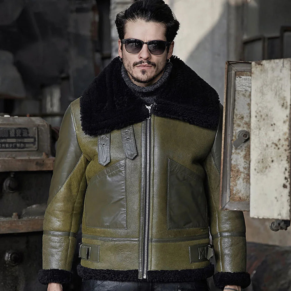 Best Shearling Leather Bomber Jacket & coat