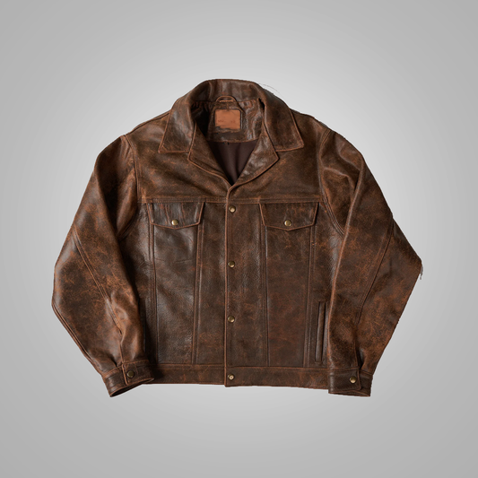New Brown Aviator Distressed A2 Military Pilot Leather Bomber Jacket For Men