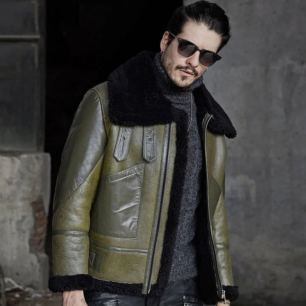 Best Shearling Leather Bomber Jacket & coat