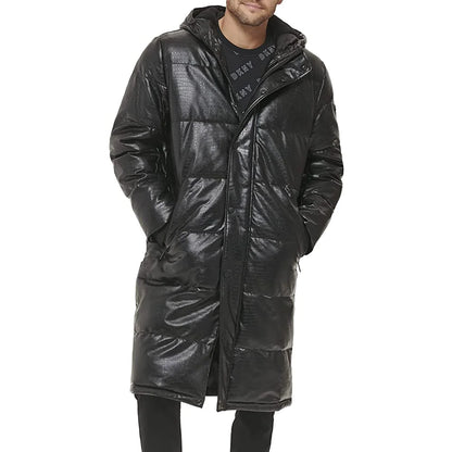 Leather Puffer Jacket