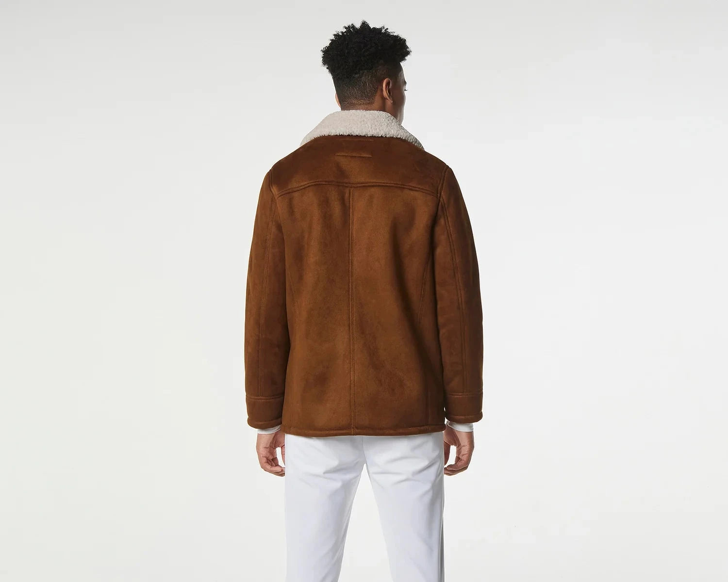 New Men Sheepskin Genuine Shearling Leather Bomber Jacket