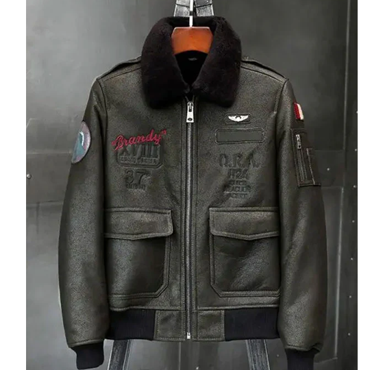 New Lambskin Airforce Flight B3 Bomber Winter Leather Jacket For Men