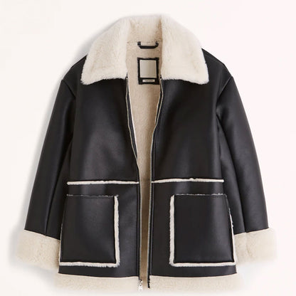 Sheepskin Stylish Shearling | Leather Bomber leather jacket for women