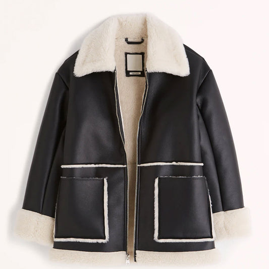 Sheepskin Stylish Shearling | Leather Bomber leather jacket for women