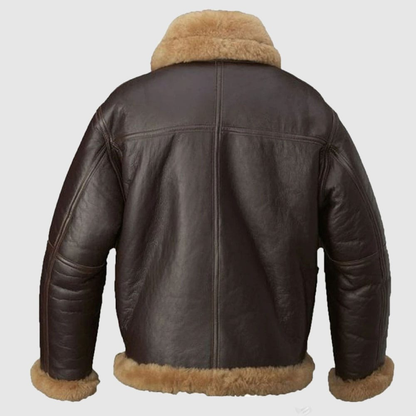 New Aviator Sheepskin B3 Bomber Shearling Style Leather Jacket For Men